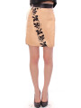 Skirts Chic Beige Mini Skirt - Silk &amp Nylon Blend 1.000,00 € 8058091151432 | Planet-Deluxe