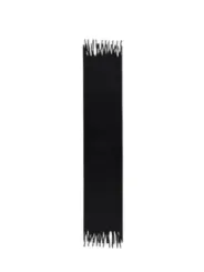 Schwarzer Wollschal mit Fransenhemd