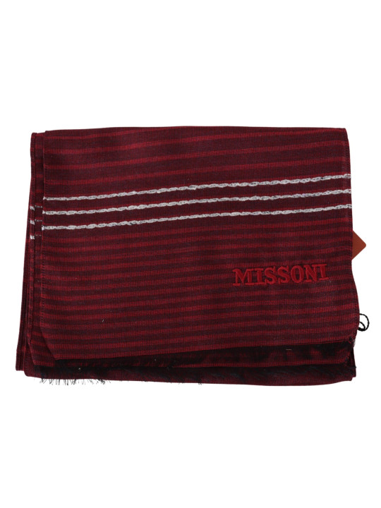 Scarves Elegant Wool Silk Blend Striped Scarf 310,00 € 8058301883435 | Planet-Deluxe