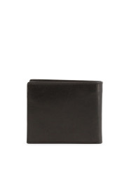 Schwarzes Lederbrieftasche mit Magnetverschluss