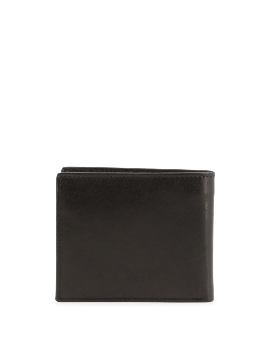 Schwarzes Lederbrieftasche mit Magnetverschluss