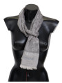 Scarves Elegant Paisley Wool Scarf in Gray 310,00 € 8058301883633 | Planet-Deluxe