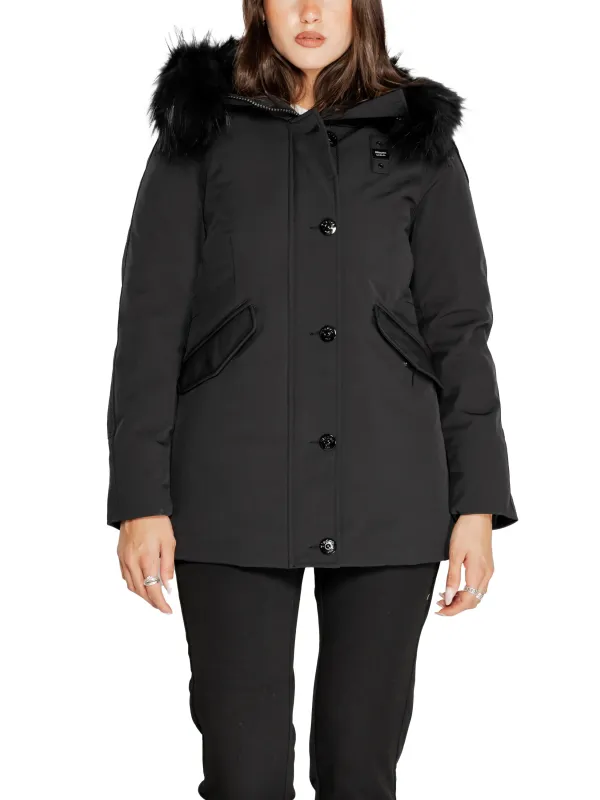 Damen Winterjacke mit Kunstpelz Kapuze