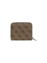 Guess Monogramm Leder Geldbörse Braun
