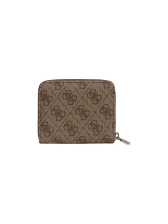 Guess Monogramm Leder Geldbörse Braun