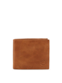 Braunes Lederbrieftasche mit dezenter Prägung