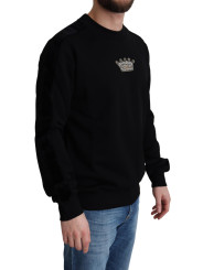 Sweaters Black Cotton Crown Pullover Mens Sweater 1.180,00 € 8054319597463 | Planet-Deluxe