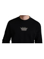 Sweaters Black Cotton Crown Pullover Mens Sweater 1.180,00 € 8054319597463 | Planet-Deluxe