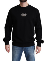 Sweaters Black Cotton Crown Pullover Mens Sweater 1.180,00 € 8054319597463 | Planet-Deluxe