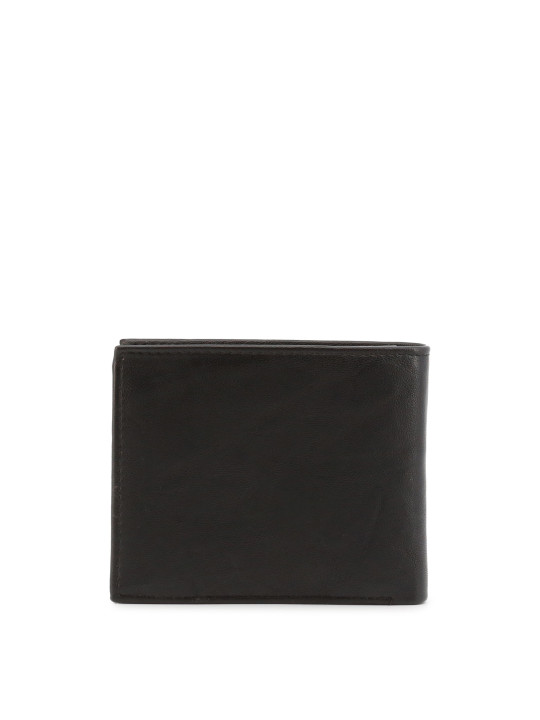 Schwarzes Lederbifold-Portemonnaie Lumberjack GOOSE