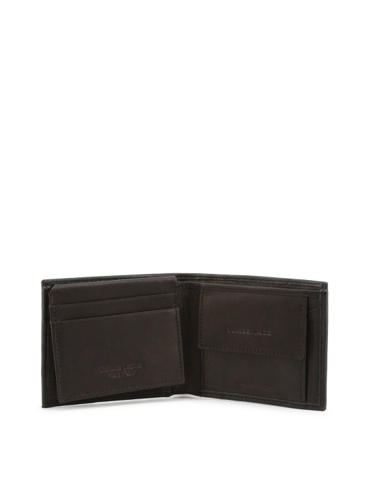 Schwarzes Lederbrieftasche mit Innenfächern