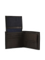Schwarzes Lederbrieftasche, schlichtes modernes Design