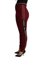 Jeans & Pants High-Waist Embroidered Red Skinny Trousers 810,00 € 8059226207092 | Planet-Deluxe