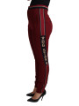 Jeans & Pants High-Waist Embroidered Red Skinny Trousers 810,00 € 8059226207092 | Planet-Deluxe