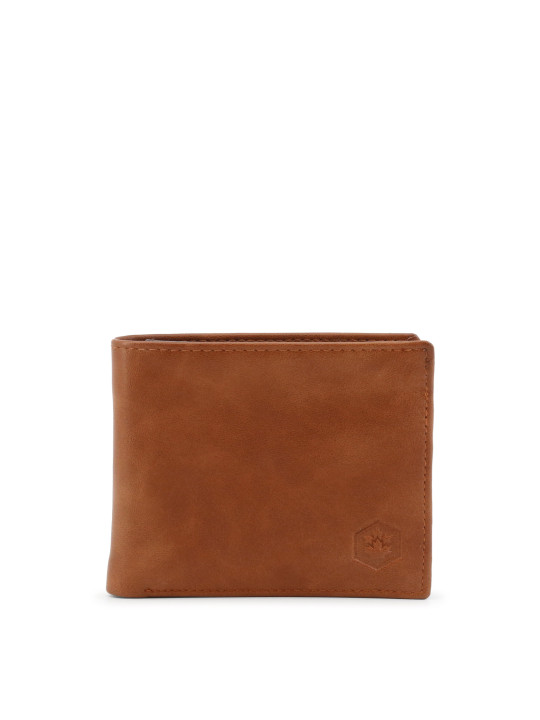 Braunes Lederbrieftasche mit geprägtem Logo