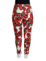 Jeans & Pants Elegant White Poppy Print Tapered Pants 1.350,00 € 8053286853473 | Planet-Deluxe