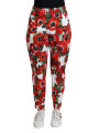 Jeans & Pants Elegant White Poppy Print Tapered Pants 1.350,00 € 8053286853473 | Planet-Deluxe