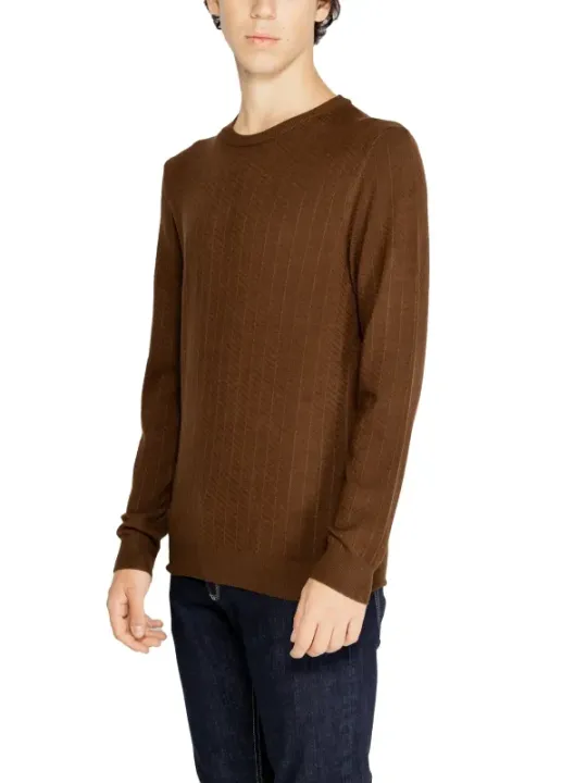 Schokoladenbrauner Herren Strickpullover Antony Morato