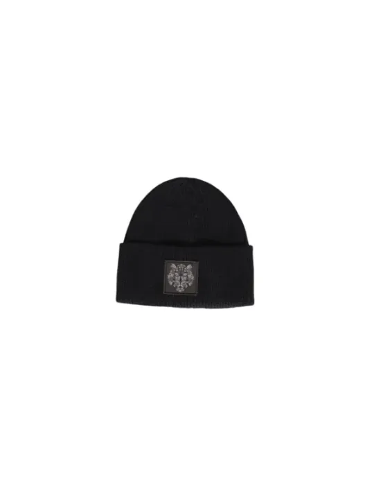 Schwarze Beanie mit Tigerlogo