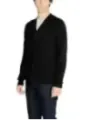Schwarzer Baumwoll-Cardigan klassisches Design