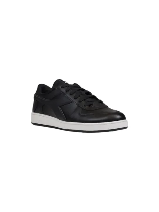 Schwarze Diadora Leder-Sneakers modern