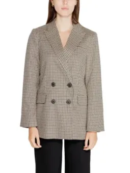 Gingham Blazer, weiblicher, übergroßer Schnitt