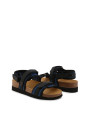 Blaue Scholl Sandalen mit Klettverschluss