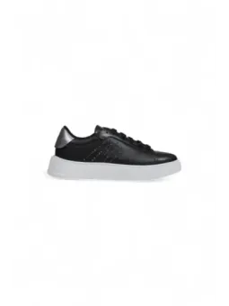 Schwarze weiße Furla Leder Sneaker