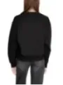 Schwarzer Pullover, lässiger Rückenausschnitt