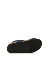 Scholl Sandale schwarze Sohle blau