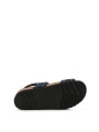 Scholl Sandale schwarze Sohle blau