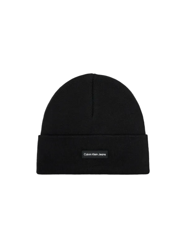 Schwarze Calvin Klein Strickmütze klassisch Schwarze Calvin Klein Strickmütze klassisch
