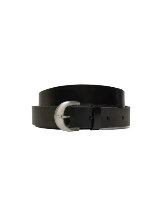 Schwarzer Ledergürtel mit Calvin Klein Schnalle