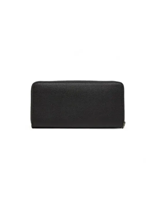 Schwarze Leder-Reißverschluss Geldbörse Calvin Klein