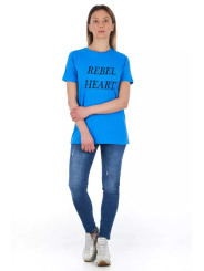 Tops & T-Shirts Chic Light Blue Graphic Tee 120,00 € 3000009901022 | Planet-Deluxe