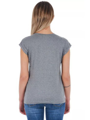 Tops & T-Shirts Chic Gray Printed Cotton Tee 120,00 € 3000009913056 | Planet-Deluxe