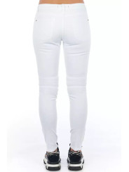 Jeans & Pants Chic Biker-Inspired White Stretch Denim Jeans 260,00 € 3000009506067 | Planet-Deluxe