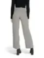 Schwarze karierte Bootcut-Hose hinten