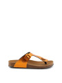 Orangene Sandale mit Schnallenriemen