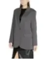 Schlanker grauschwarzer Blazer für Damen