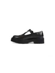 Schwarze Leder Mary Jane Schuhe