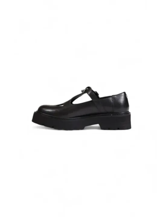 Schwarze Leder Mary Jane Schuhe