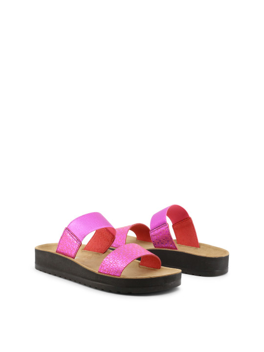 Rosa Damen-Sandalen mit Riemchen