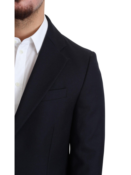 Blazers Elegant Dark Blue Virgin Wool Men's Coat 2.130,00 € 8054802116096 | Planet-Deluxe