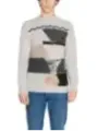 Grauer geometrischer Gianni Lupo Pullover