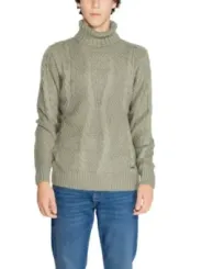 Haferbrei Kabelstrick Rollkragenpullover