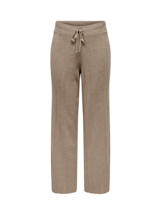 Beige Cordhose mit Kordelzug