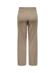 Beige Stoffhose schmal geschnitten