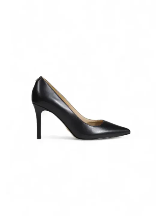Schwarze Lederpumps mit Stilettoabsatz