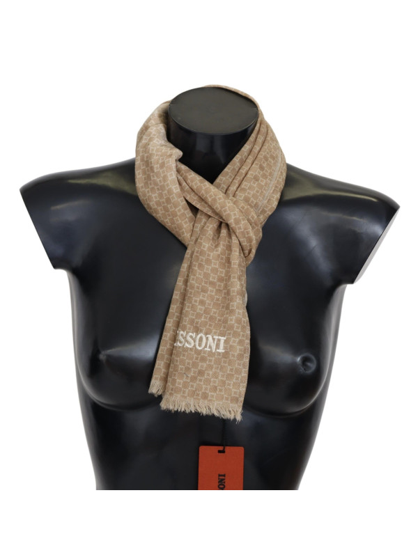Scarves Elegant Wool Scarf with Signature Design 320,00 € 7333413018052 | Planet-Deluxe